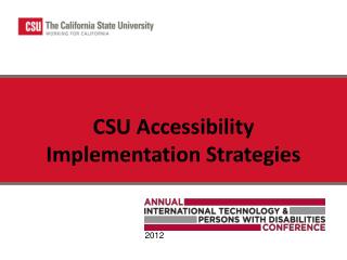 CSU Accessibility Implementation Strategies