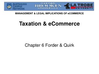 Taxation &amp; eCommerce