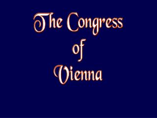 The Congress of Vienna