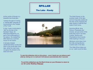 RPS.LAM The Lake - Kandy