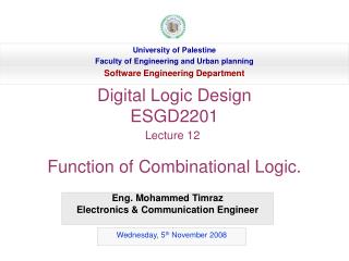 Eng. Mohammed Timraz Electronics &amp; Communication Engineer