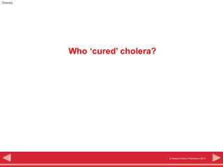 Who ‘cured’ cholera?