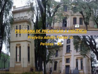 PROGRAMA DE PREVENÇÃO À VIOLÊNCIA Prefeito Adolfo Fetter Jr. Pelotas – RS