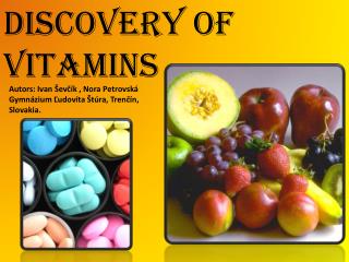Discovery of vitamins