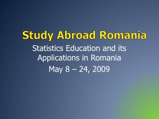 Study Abroad Romania