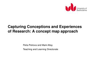 Capturing Conceptions and Experiences of Research: A concept map approach