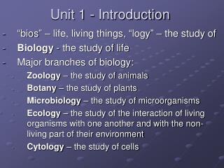 Unit 1 - Introduction