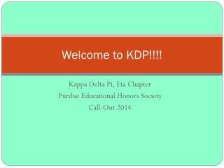 Welcome to KDP!!!!