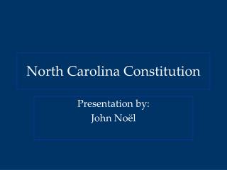 North Carolina Constitution