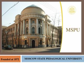 MOSCOW STATE PEDAGOGICAL UNIVERSITY