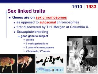 Sex linked traits