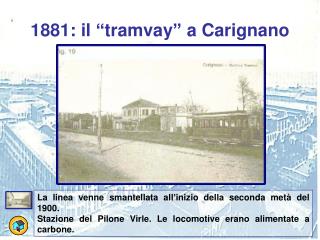 1881: il “tramvay” a Carignano
