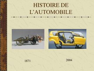 HISTOIRE DE L’AUTOMOBILE