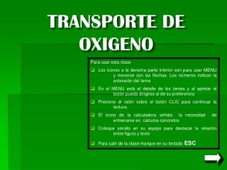 TRANSPORTE DE OXIGENO