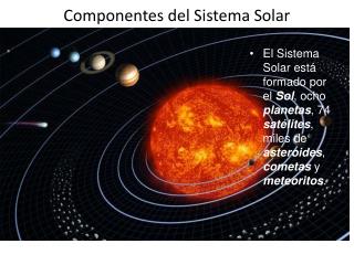 Componentes del Sistema Solar
