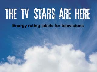 Energy rating labels for televisions