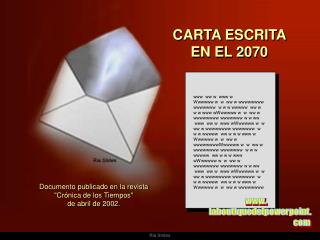 CARTA ESCRITA EN EL 2070