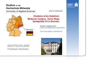 Studium an der Hochschule Mittweida University of Applied Sciences