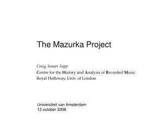 The Mazurka Project