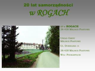 20 lat samorządności w ROGACH