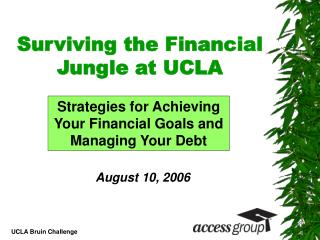 Surviving the Financial Jungle at UCLA
