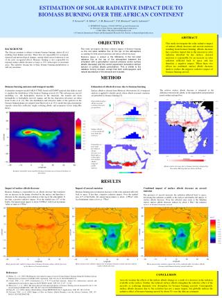 ESTIMATION OF SOLAR RADIATIVE IMPACT DUE TO BIOMASS BURNING OVER THE AFRICAN CONTINENT