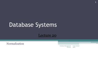 Database Systems