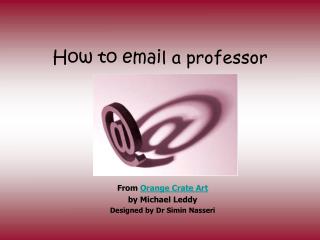 How to email a professor