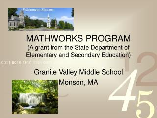 MATHWORKS PROGRAM (A grant from the State Department of Elementary and Secondary Education)