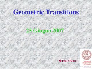 Geometric Transitions