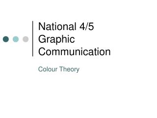 National 4/5 Graphic Communication