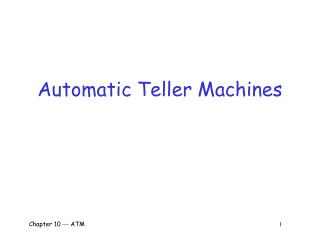 Automatic Teller Machines