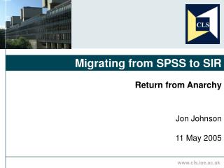 Migrating from SPSS to SIR