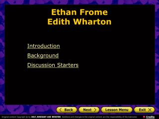 Ethan Frome Edith Wharton