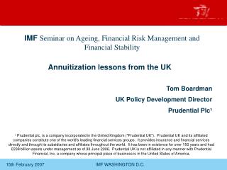 Annuitization lessons from the UK