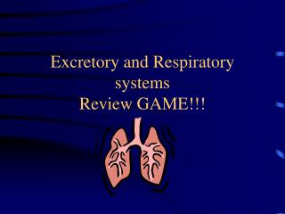 Excretory and Respiratory systems Review GAME!!!
