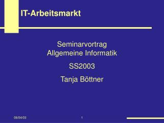 IT-Arbeitsmarkt