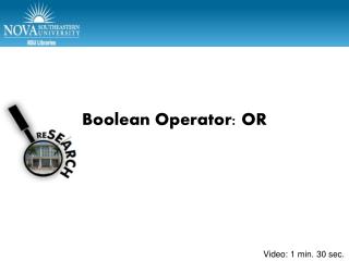 Boolean Operator: OR