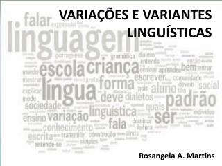 VARIAÇÕES E VARIANTES LINGUÍSTICAS