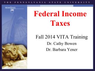 Federal Income Taxes