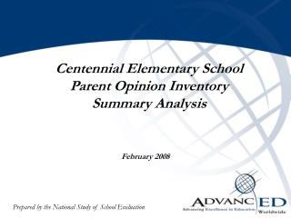 Ocean City Public Schools Parent Opinion Inventory Summary Analysis