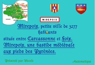 Mirepoix , petite ville de 3277 habitants