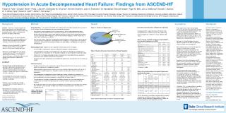 Hypotension in Acute Decompensated Heart Failure: Findings from ASCEND-HF
