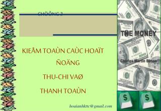 KIEÅM TOAÙN CAÙC HOAÏT ÑOÄNG THU-CHI VAØ THANH TOAÙN