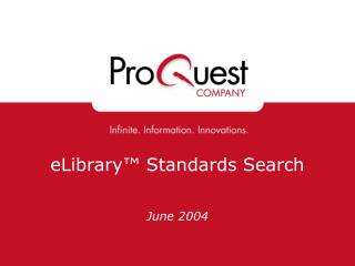 eLibrary™ Standards Search