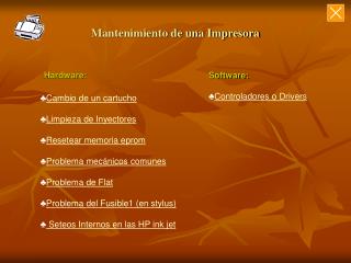 Mantenimiento de una Impresora