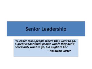 Senior Leadership