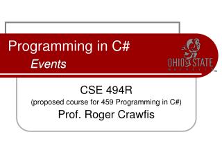Programming in C# Events