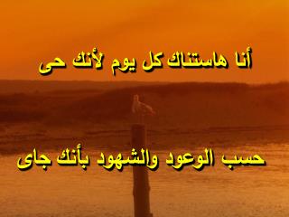 أنا هاستناك كل يوم لأنك حى