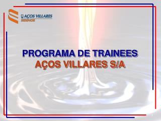 PROGRAMA DE TRAINEES AÇOS VILLARES S/A